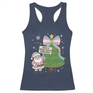 Have A Trans Tastic Christmas Racerback Tank Top Transgender Pride TS12 Navy Print Your Wear