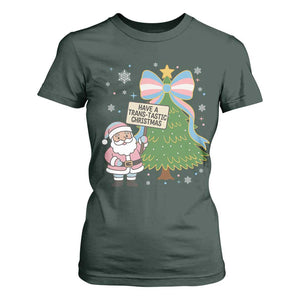 Have A Trans Tastic Christmas T Shirt For Women Transgender Pride TS12 Dark Forest Green Print Your Wear