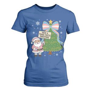 Have A Trans Tastic Christmas T Shirt For Women Transgender Pride TS12 Royal Blue Print Your Wear