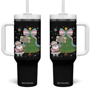 Have A Trans Tastic Christmas Tumbler With Handle Transgender Pride TS12 One Size: 40 oz Black Print Your Wear