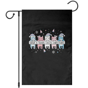 Have A Trans Tastic Christmas Gift Garden Flag LGBTQ Cat Lover TS12 Black Print Your Wear