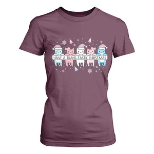 Have A Trans Tastic Christmas Gift T Shirt For Women LGBTQ Cat Lover TS12 Maroon Print Your Wear
