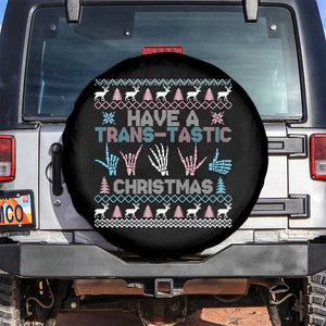LGBTQ Trans Pride Spare Tire Cover Have A Trans Tastic Ugly Christmas Gift TS12 No hole Black Print Your Wear