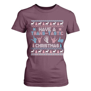 LGBTQ Trans Pride T Shirt For Women Have A Trans Tastic Ugly Christmas Gift TS12 Maroon Print Your Wear