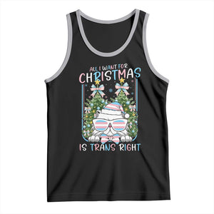 Funny Santa Cat Trans Pride Tank Top All I Want For Christmas Is Trans Rights TS12 Black Athletic Heather Print Your Wear