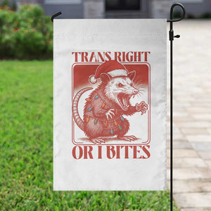Funny Fierce Opossum Santa Garden Flag Trans Right Or I Bites Christmas Gift TS12 Print Your Wear
