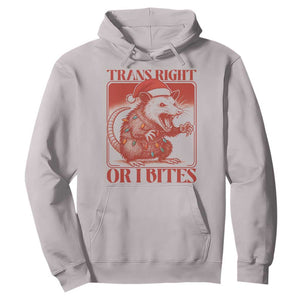 Funny Fierce Opossum Santa Hoodie Trans Right Or I Bites Christmas Gift TS12 Ice Gray Print Your Wear