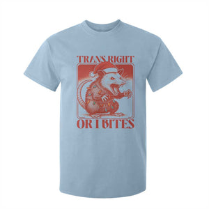 Funny Fierce Opossum Santa T Shirt For Kid Trans Right Or I Bites Christmas Gift TS12 Light Blue Print Your Wear