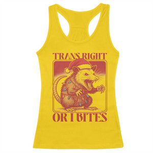 Funny Fierce Opossum Santa Racerback Tank Top Trans Right Or I Bites Christmas Gift TS12 Daisy Print Your Wear