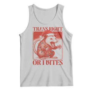 Funny Fierce Opossum Santa Tank Top Trans Right Or I Bites Christmas Gift TS12 Ash Print Your Wear