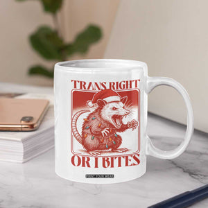 Funny Fierce Opossum Santa Coffee Mug Trans Right Or I Bites Christmas Gift TS12 Print Your Wear