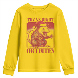 Funny Fierce Opossum Santa Youth Sweatshirt Trans Right Or I Bites Christmas Gift TS12 Daisy Print Your Wear