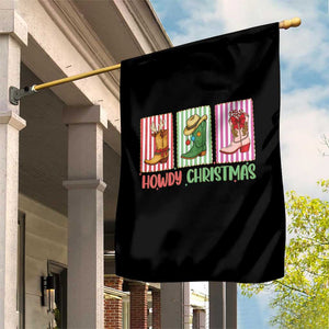 Howdy Christmas Cowboy Boots Western Pride Garden Flag TS12 Print Your Wear