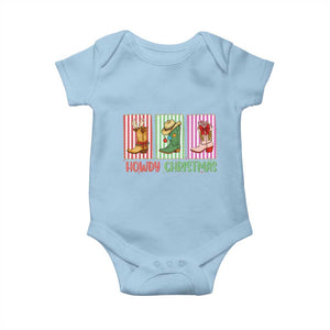 Howdy Christmas Cowboy Boots Western Pride Baby Onesie TS12 Light Blue Print Your Wear