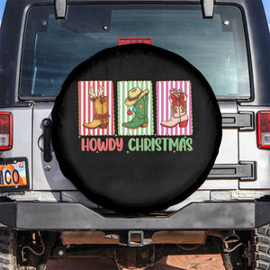 Howdy Christmas Cowboy Boots Western Pride Spare Tire Cover TS12 No hole Black Print Your Wear