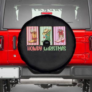 Howdy Christmas Cowboy Boots Western Pride Spare Tire Cover TS12 Black Print Your Wear