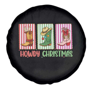 Howdy Christmas Cowboy Boots Western Pride Spare Tire Cover TS12 Print Your Wear