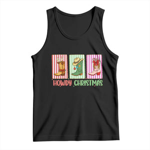 Howdy Christmas Cowboy Boots Western Pride Tank Top TS12 Black Print Your Wear