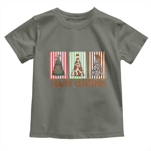 Howdy Christmas Toddler T Shirt Funny Western Xmas Tree Rodeo Fan Gift TS12 Military Green Print Your Wear