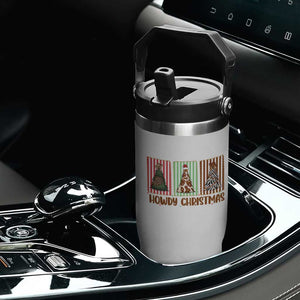 Howdy Christmas Flip Straw Tumbler Funny Western Xmas Tree Rodeo Fan Gift TS12 Print Your Wear