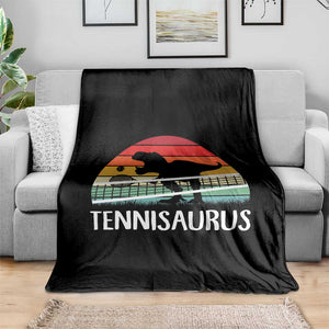Funny Dinosaur Tennis Player Gift Throw Blanket Tennisaurus TS12 Print Your Wear