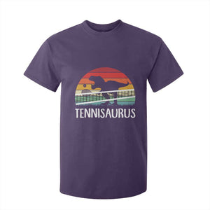 Funny Dinosaur Tennis Player Gift T Shirt For Kid Tennisaurus TS12 Purple Print Your Wear