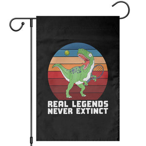 Retro Dinosaur Tennis Player Garden Flag Real Legends Never Extinct TS12 Black Print Your Wear