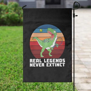 Retro Dinosaur Tennis Player Garden Flag Real Legends Never Extinct TS12 Print Your Wear
