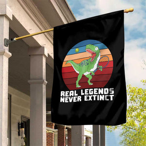 Retro Dinosaur Tennis Player Garden Flag Real Legends Never Extinct TS12 Print Your Wear