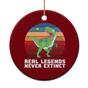 Retro Dinosaur Tennis Player Ceramic Ornament Real Legends Never Extinct TS12 1pc Red Print Your Wear