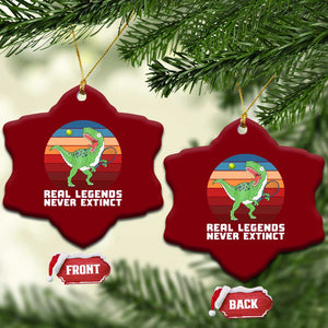 Retro Dinosaur Tennis Player Ceramic Ornament Real Legends Never Extinct TS12 Print Your Wear