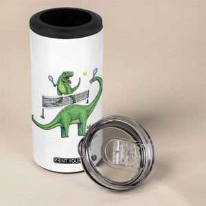 Funny Prehistoric Dinosaur Tennis Player Game Day 4 in 1 Can Cooler Tumbler TS12 Print Your Wear