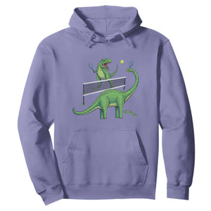 Funny Prehistoric Dinosaur Tennis Player Game Day Hoodie TS12 Violet Print Your Wear