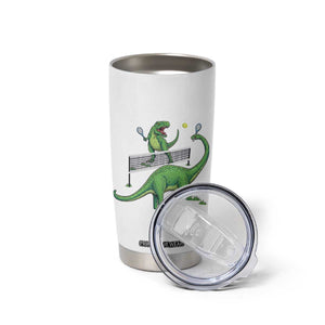 Funny Prehistoric Dinosaur Tennis Player Game Day Tumbler Cup TS12 Print Your Wear