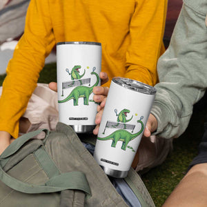 Funny Prehistoric Dinosaur Tennis Player Game Day Tumbler Cup TS12 Print Your Wear