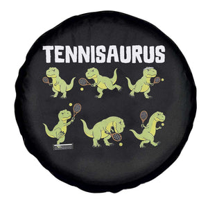 Funny Prehistoric Dinosaur Tennis Player Spare Tire Cover Gift For Tennis Fans TS12 Print Your Wear