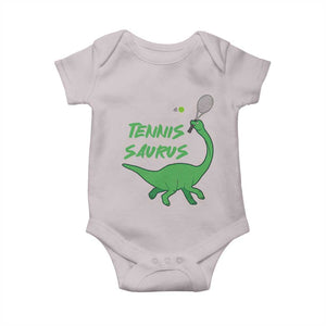 Funny Tennis Dinosaur Tennis Lover Baby Onesie Gift For Tennis Fans TS12 Ice Gray Print Your Wear