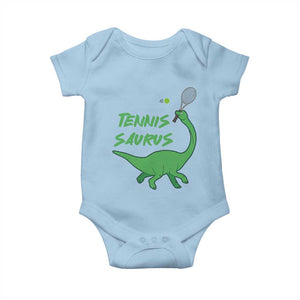 Funny Tennis Dinosaur Tennis Lover Baby Onesie Gift For Tennis Fans TS12 Light Blue Print Your Wear