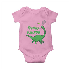 Funny Tennis Dinosaur Tennis Lover Baby Onesie Gift For Tennis Fans TS12 Light Pink Print Your Wear