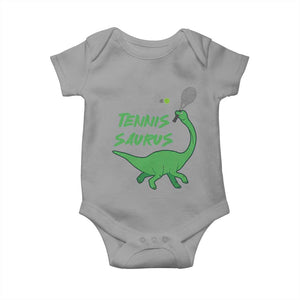 Funny Tennis Dinosaur Tennis Lover Baby Onesie Gift For Tennis Fans TS12 Sport Gray Print Your Wear