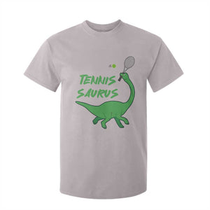 Funny Tennis Dinosaur Tennis Lover T Shirt For Kid Gift For Tennis Fans TS12 Ice Gray Print Your Wear
