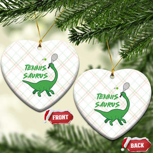 Funny Tennis Dinosaur Tennis Lover Ceramic Ornament Gift For Tennis Fans TS12 Print Your Wear