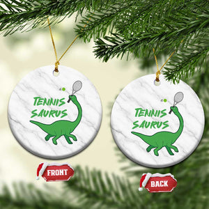 Funny Tennis Dinosaur Tennis Lover Ceramic Ornament Gift For Tennis Fans TS12 1pc White Marble Print Your Wear