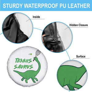 Funny Tennis Dinosaur Tennis Lover Spare Tire Cover Gift For Tennis Fans TS12 Print Your Wear