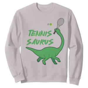 Funny Tennis Dinosaur Tennis Lover Sweatshirt Gift For Tennis Fans TS12 Ice Gray Print Your Wear
