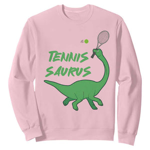 Funny Tennis Dinosaur Tennis Lover Sweatshirt Gift For Tennis Fans TS12 Light Pink Print Your Wear