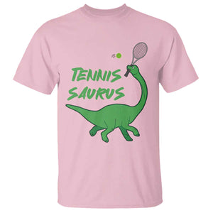 Funny Tennis Dinosaur Tennis Lover T Shirt Gift For Tennis Fans TS12 Light Pink Print Your Wear