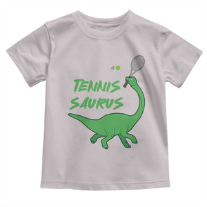 Funny Tennis Dinosaur Tennis Lover Toddler T Shirt Gift For Tennis Fans TS12 Ice Gray Print Your Wear