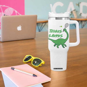 Funny Tennis Dinosaur Tennis Lover Tumbler With Handle Gift For Tennis Fans TS12 Print Your Wear
