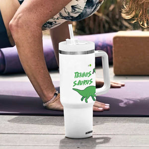 Funny Tennis Dinosaur Tennis Lover Tumbler With Handle Gift For Tennis Fans TS12 Print Your Wear